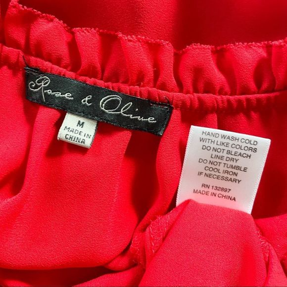 Rose + Olive Red Sleeveless V-neck Tank Top - Picture 3 of 5